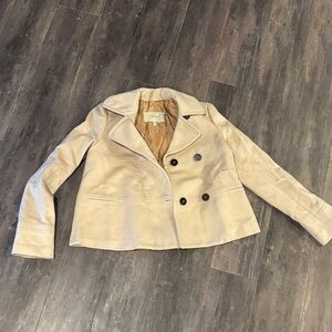 Burberry Beige Double-Breasted Pea Coat